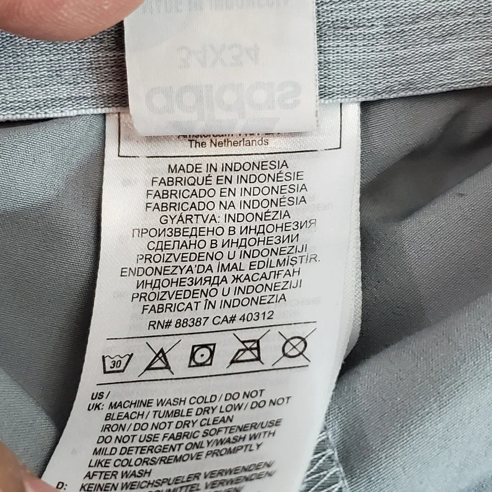 Adidas Men Activewear Pants 34X34 Gray Khakis Logo 32